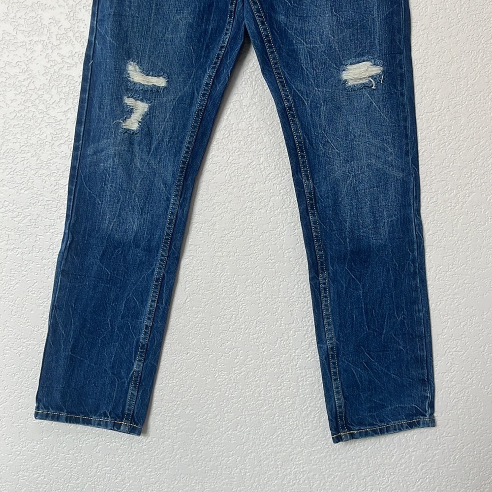 Levi's Denim Jean Regular Taper Distressed Blue size 16 - Picture 4 of 12
